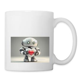 Warm robot friend - Mug - white - Right