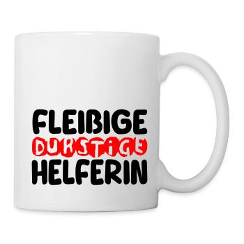 fleißige durstige helferin - Tasse - Weiß - Rechts