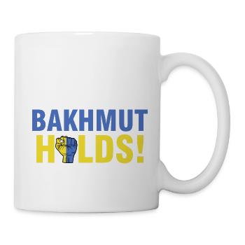 Bakhmut Holds, Бахмут Ukrainian flag Bakhmut - Mug blanc - blanc - Droite