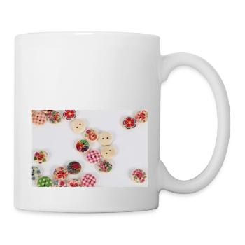 bunte Knöpfe - Tasse - Weiß - Rechts