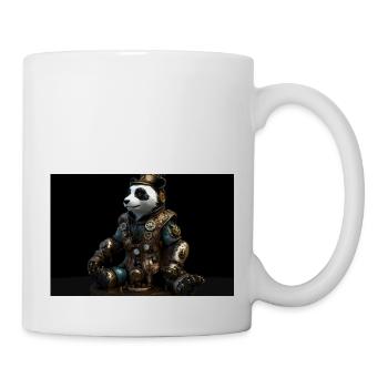 Pandabär - Tasse - Weiß - Rechts
