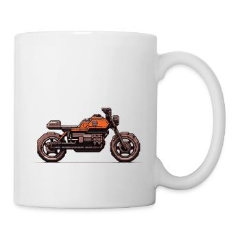 Motorrad fürs Straßenrennen gebaut als Racer - Tasse - Weiß - Rechts