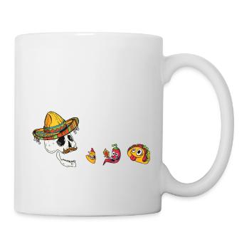Funny Eating Tacos Cinco De Mayo Boys Kids Woman - Mug - white - Right
