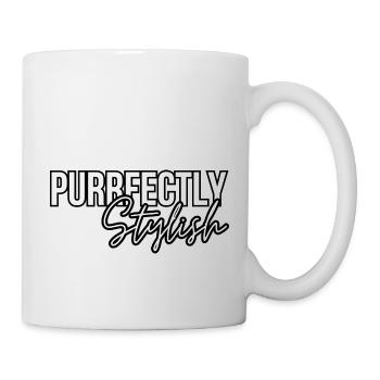 Purrfectly Stylish Cat Quote Cat Lover - Mug - white - Right