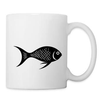 Sweet fish swimming in the sea - illustration - Mug - white - Right