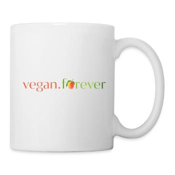 Vegan forever apricot green - Mug blanc - blanc - Droite