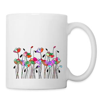 Fleur - Mug blanc - blanc - Droite
