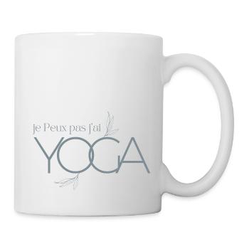Je peux pas j'ai yoga - Mug blanc - blanc - Droite