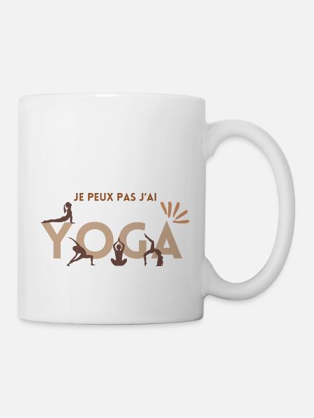 Je peux pas j'ai yoga - Mug blanc - blanc