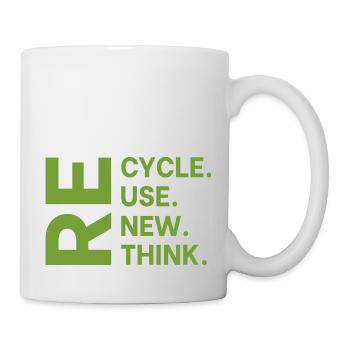 Recycle Reuse Renew Rethink For Earth Day 2023 - Mug - white - Right