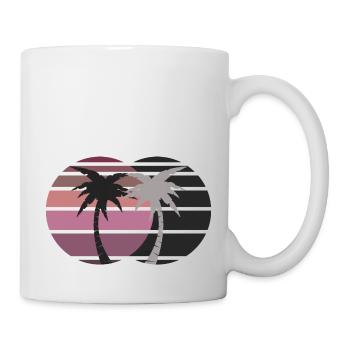 Palmen im Retro-Style - Tasse - Weiß - Rechts