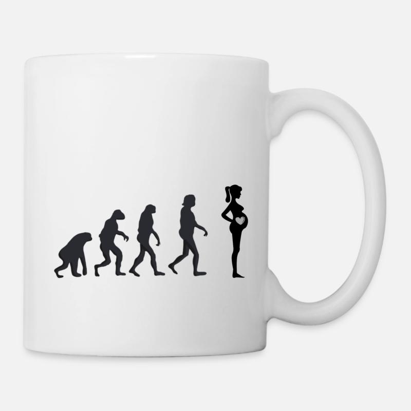 Pregnant - Human Evolution - Mug - white