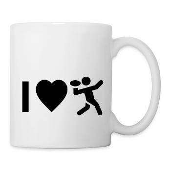 Cool "I Love Football" design for him and her - Mug - white - Right
