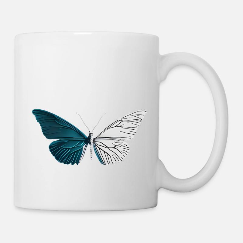 Papillon minimaliste - Mug blanc - blanc