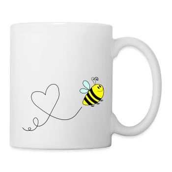 biene comic love 3 - Tasse - Weiß - Rechts
