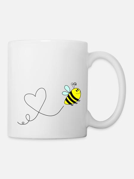 biene comic love 3 - Tasse - Weiß