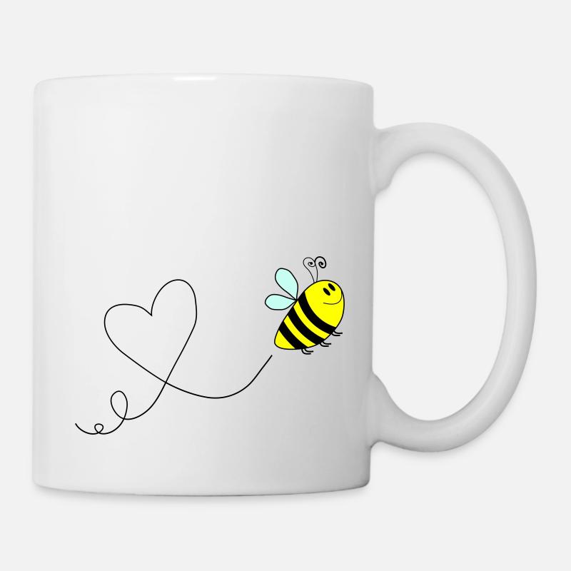 biene comic love 3 - Tasse - Weiß