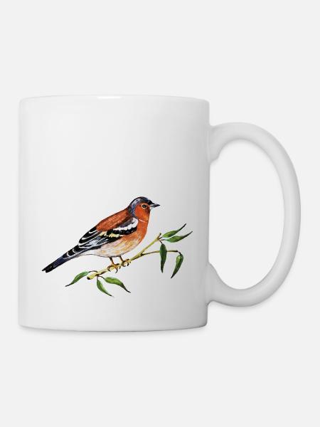 Bunter Vogel - Tasse - Weiß
