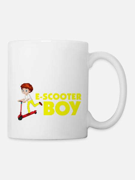 E-Scooter Roller Scooter - Tasse - Weiß