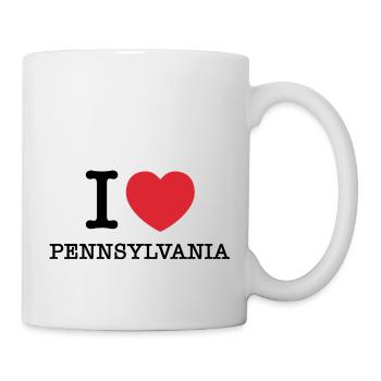 Ich liebe Pennsylva | I Herz Pennsylvania - Tasse - Weiß - Rechts