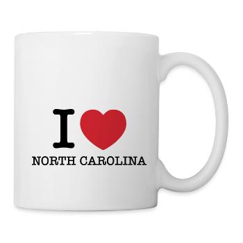 Ich liebe North Carolina | I Herz North Carolina - Tasse - Weiß - Rechts