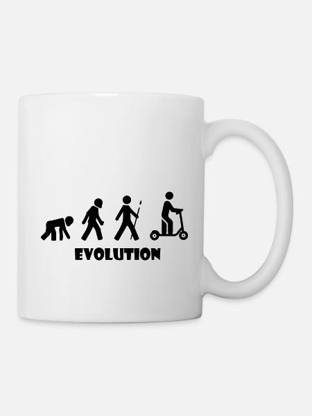 E-Scooter Roller Scooter - Tasse - Weiß