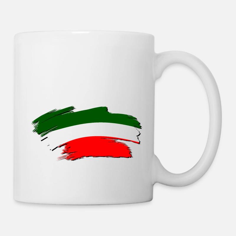 italienische Flagge - Tasse - Weiß