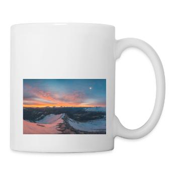 Lever de soleil alpin sur les montagnes Agrafa - Mug blanc - blanc - Droite