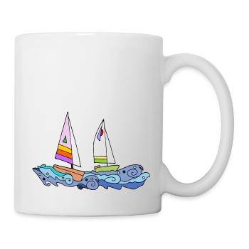 Segelboote - Tasse - Weiß - Rechts