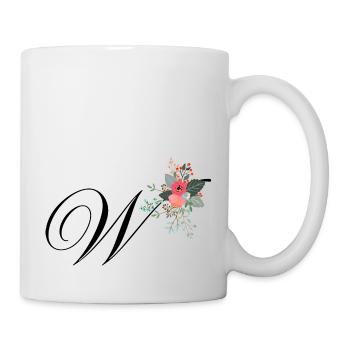 Letter w flowers - Mug - white - Right