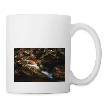 Autumn colors in the leaves in the river - Mug - white - Right