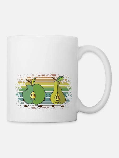 Pomme et poire - Mug blanc - blanc