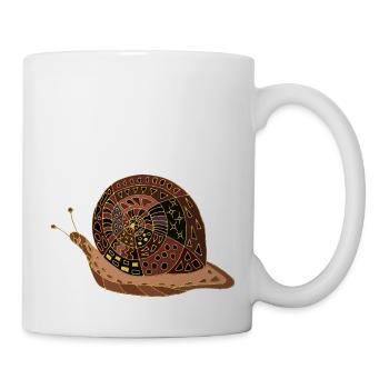 Schnecke - Tasse - Weiß - Rechts