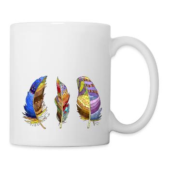 Feder - Tasse - Weiß - Rechts