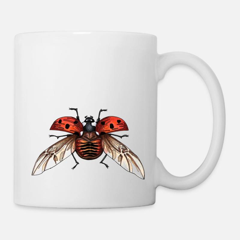 Großer Marienkäfer - Riesiger Marienkäfer - Tasse - Weiß