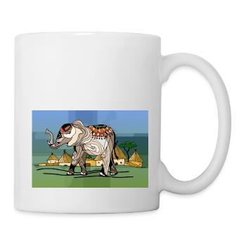 Éléphant - Mug blanc - blanc - Droite