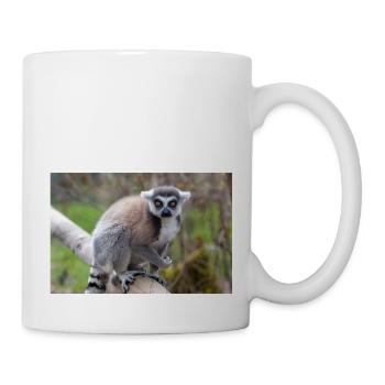 Lémurien à queue annelée (en allemand Katta) Lémurien catta - Mug blanc - blanc - Droite