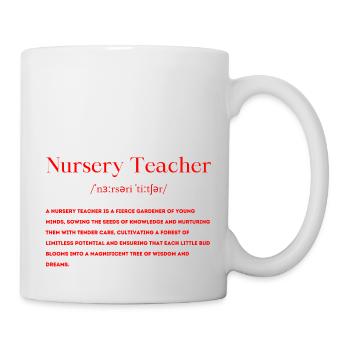 Kindergarten teacher Educator Definition - Mug - white - Right