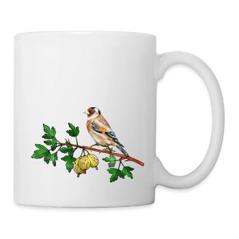 Bunter Vogel - Tasse - Weiß - Rechts