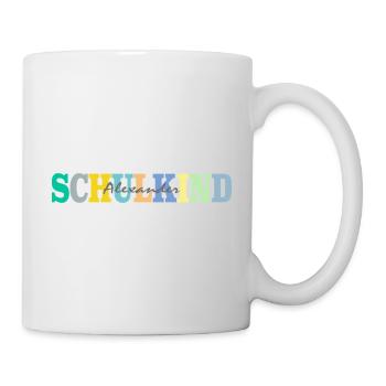 Schulkind mit Alexander - Tasse - Weiß - Rechts