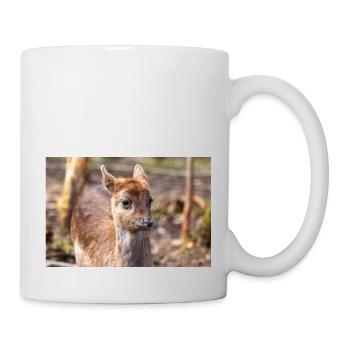 Fallow Deer (in german Damwild or Damhirsch) Dama - Mug - white - Right