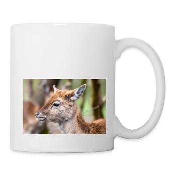 Fallow Deer (in german Damwild or Damhirsch) Dama - Mug - white - Right