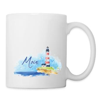 Leuchtturm mit Moin - Tasse - Weiß - Rechts