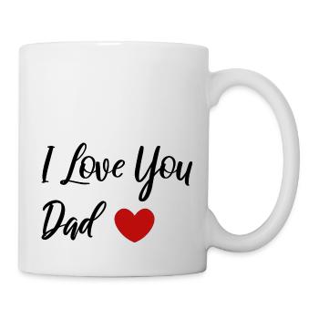 I Love Dad - Cadeaux pour papa - Mug blanc - blanc - Droite