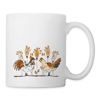 Hen and rooster - Mug - white - Right