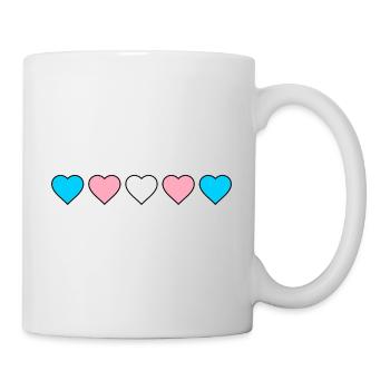 Transgender Herzen transsexuell trans* Herz trans - Tasse - Weiß - Rechts