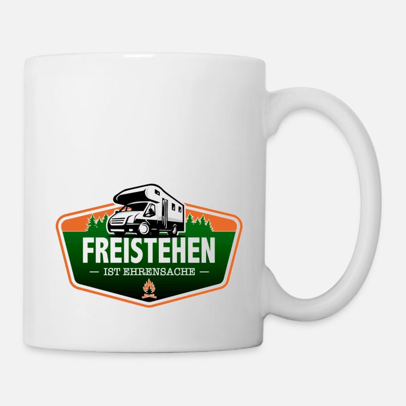 Freistehen ist Ehrensache - Tasse - Weiß