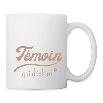 Témoin qui déchire - Mug blanc - blanc - Droite
