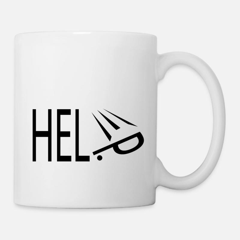 T-shirt HELP t-shirt amusant - Mug blanc - blanc