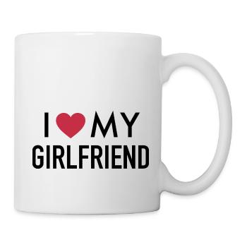J’aime ma petite amie - Mug blanc - blanc - Droite